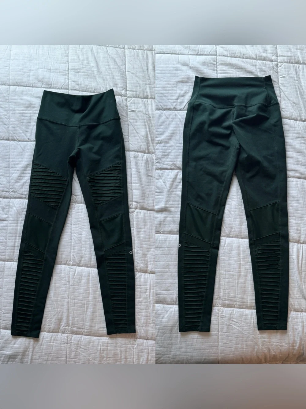 Alo dark green moto leggings size S